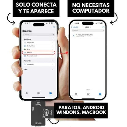 OTG PRO™ 4 EN 1 - TRANSFERIR EN 4K RÁPIDO (IPHONE Y ANDROID) - ADAPTADOR