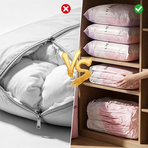 SpaceSave™ Bolsas al Vacío Inteligentes - Ahorra espacio en maleta, armarios y casa