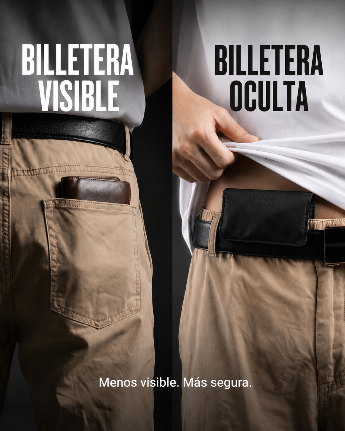Phantom™ - Billetera oculta antirrobo - Más bolsillos y ocultos, portapasaporte