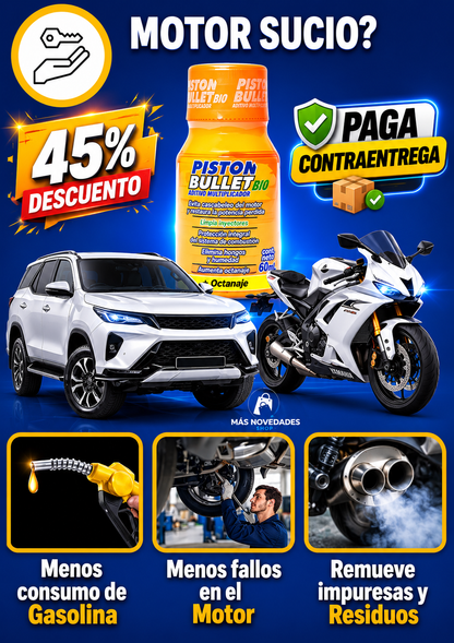 PistonBoost Max™ - Limpia, PROTEGE y MEJORA tu VEHICULO 🔥
