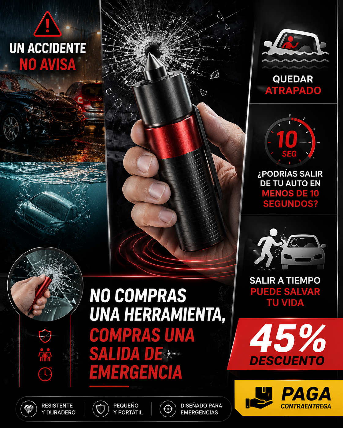 SafePro™ - Rompe cristales y salva tu vida