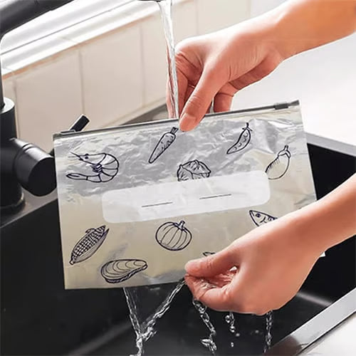 AlumiLock™ - Bolsa de aluminio antibacterial reutilizable con sellado hermético
