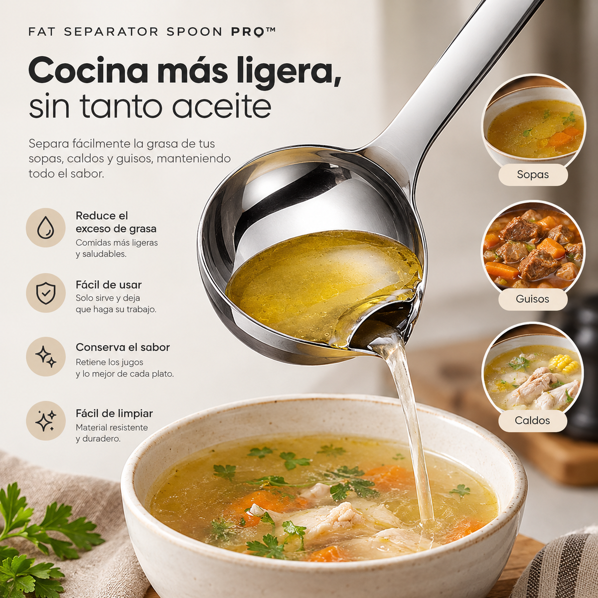 FAT SEPARATOR PRO™ - Separa grasa de tu alimento